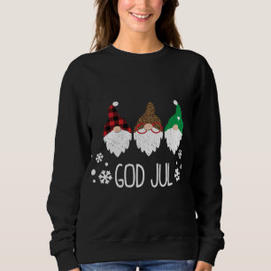 God Jul Swedish Frohe Christmas Norwegischer Niedl Sweatshirt