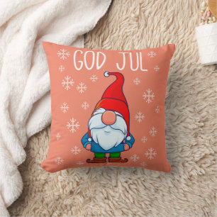 God Jul, Swedish Tomte Gnome, skandinavisches Merr Kissen
