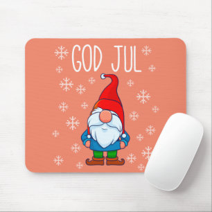 God Jul, Swedish Tomte Gnome, skandinavisches Merr Mousepad