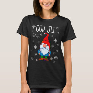 God Jul, Swedish Tomte Gnome, skandinavisches Merr T-Shirt