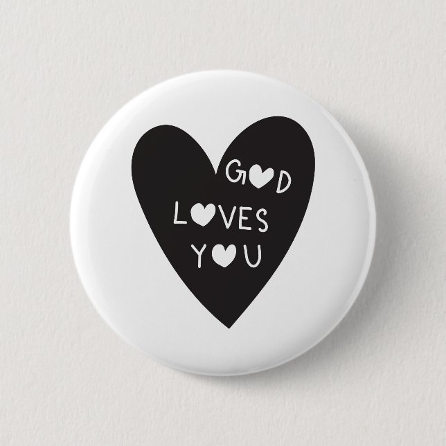 God loves you button (Vorderseite)