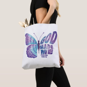 GOD Made Me Psalms 139:14 Frauen und Mädchen Chris Tasche