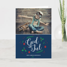 God Mistletoe jul feriehälsning Feiertagskarte