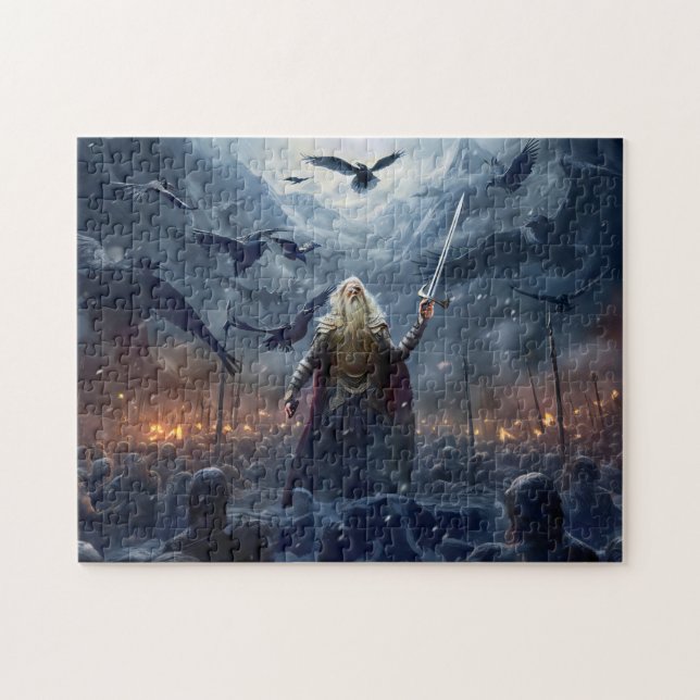 God Odin leads Einherjer Warrior of Asgards  (Horizontal)