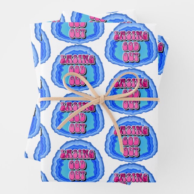GOD-Out-Geode 12 Step OM Erholung Slogan Geschenkpapier Set (Beispiel)
