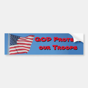 GOD Protect Our Troops! Autoaufkleber