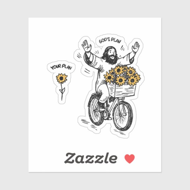 God’s Plan vs Your Plan Aufkleber (Blatt)