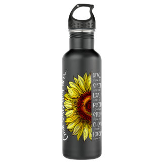 God Says You Are Sunflower Christian Bible Verses  Edelstahlflasche