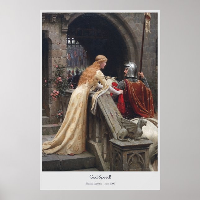 God Speed von Edmund Leighton Poster (Vorne)