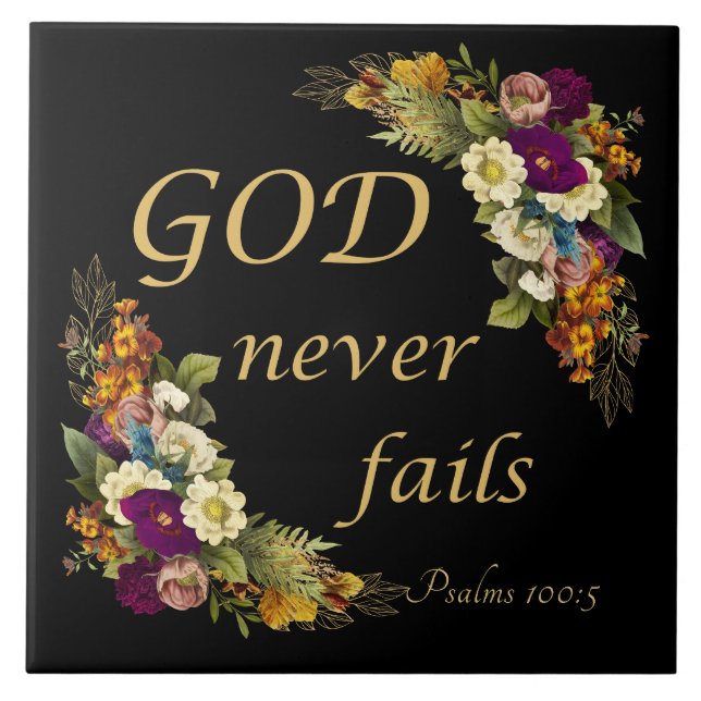 GOD Versage nie - Die Christliche Glaubensbibel de Fliese (Vorderseite)