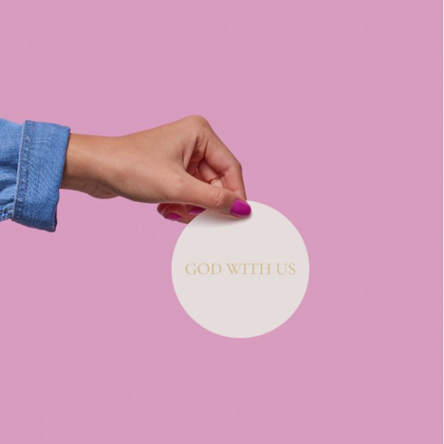 GOD WITH US Cream Christmas Sticker #2 (Von Creator hochgeladen)