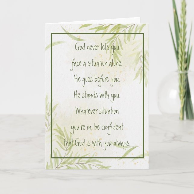 God With You Always Never Alone Inspirational   Ca Karte (Vorderseite)