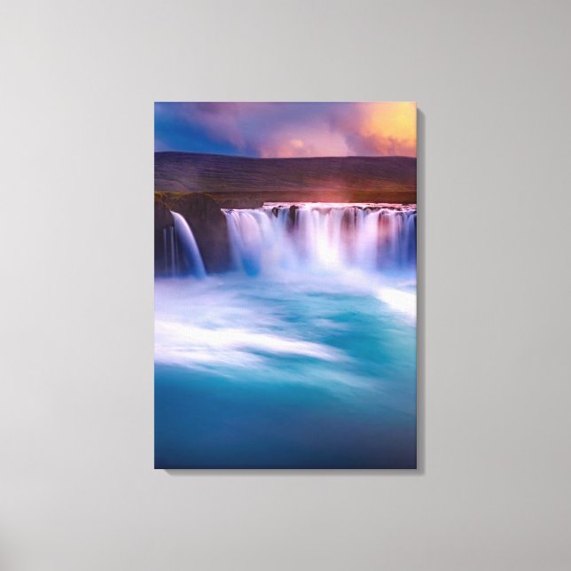 Godafoss, Island Wasserfälle Leinwanddruck (Vorderseite)
