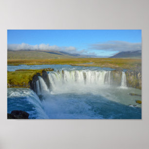 Godafoss Wasserfall, Island Poster