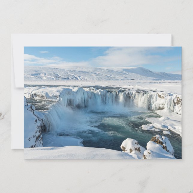 Godafoss Wasserfall Landschaft Dankeskarte (Vorderseite)