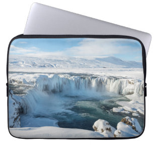 Godafoss Wasserfall Landschaft Laptopschutzhülle