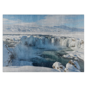 Godafoss Wasserfall Landschaft Schneidebrett