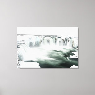 Godafoss Wasserfall, Winter, Island 4 Leinwanddruck