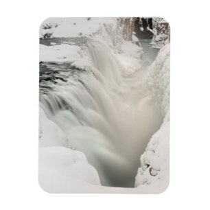 Godafoss Wasserfall, Winter, Island Magnet