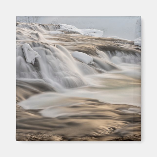 Godafoss Wasserfall, Winter, Island Magnet (Vorne)