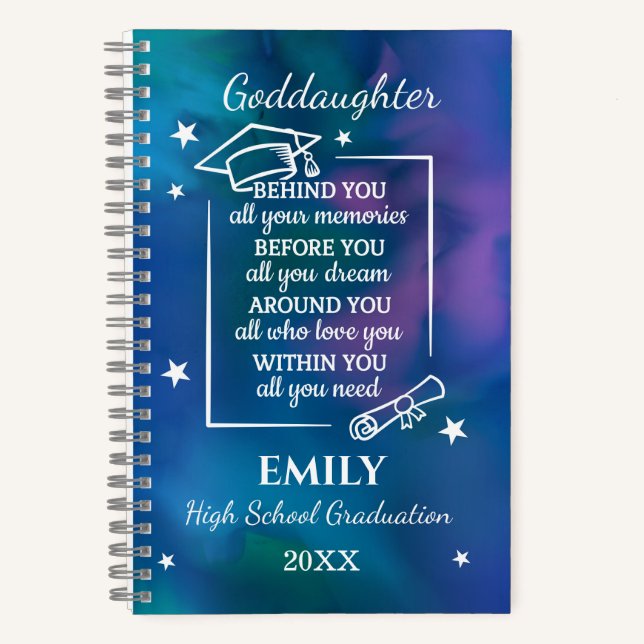 Goddaughter High School Graduation Name Year  Notizbuch (Vorderseite)