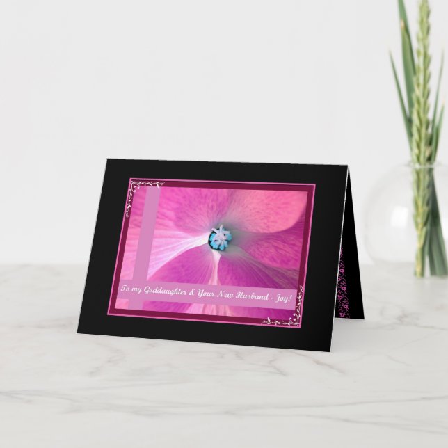 GODDAUGHTER & New Husband Wedding Gratulation Karte (Vorderseite)