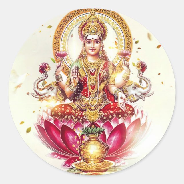 GODDES LAKSHMI am 4. September 2014.jpg Runder Aufkleber (Vorderseite)