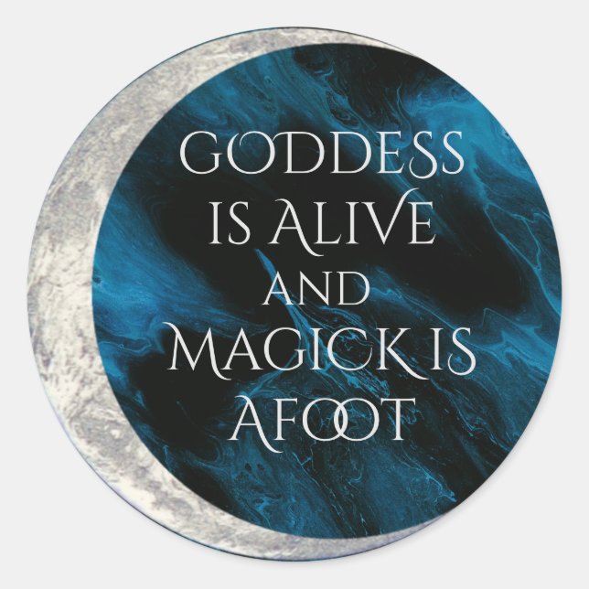 Goddess Alive Round Sticker (Vorderseite)