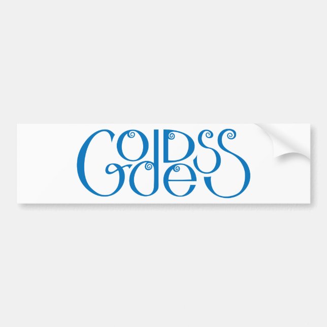 Goddess-Blue-Autoaufkleber Autoaufkleber (Vorne)