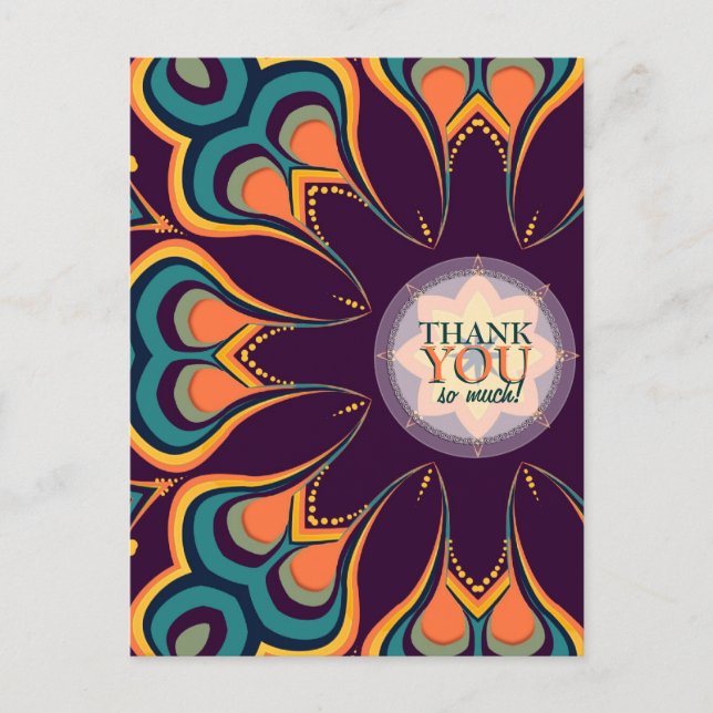 Goddess Blume Vielen Dank Postcard Postkarte (Vorderseite)