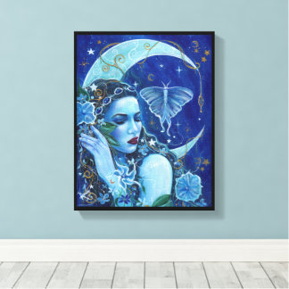Goddess celestial art by Renee L Lavoie Leinwanddruck