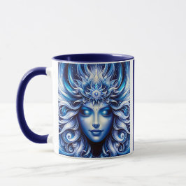 Goddess Celestial Blue Head Januar - Tasse