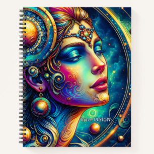 Goddess Colorful Head Round Jewelier März - Notizbuch