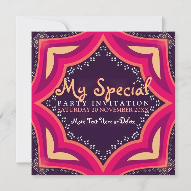 Goddess Diva Special Event-Party Einladung (Vorderseite)