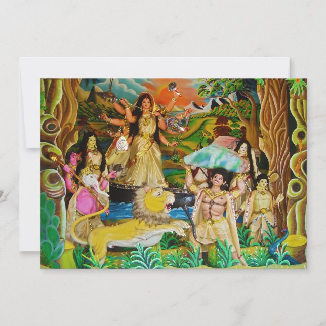 Goddess Durga beim Durga Festival in Burdwan (Vorderseite)