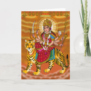Goddess Durga Grußkarte Karte