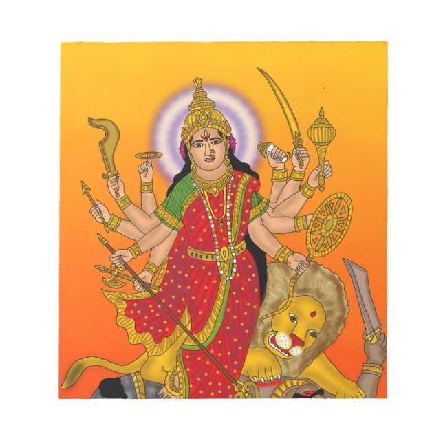 Goddess Durga Notepad Notizblock (Vorderseite)