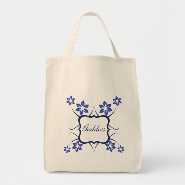 Goddess Floral Bag, Vibranly Blue Tragetasche (Vorne)