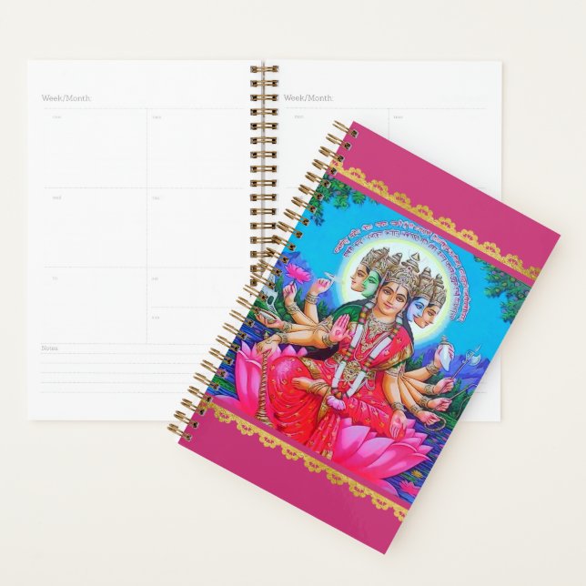 Goddess Gayatri Devi Veda Mata Deity Planer (Anzeige)