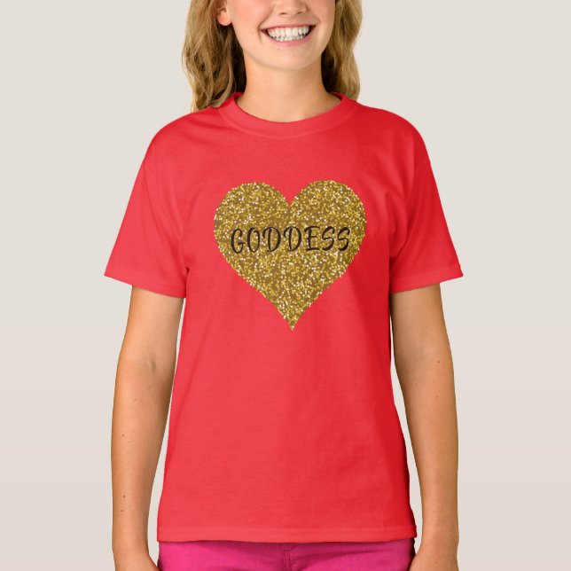 Goddess Heart Golden T - Shirt (Vorderseite)