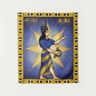Goddess Inanna - Ishtar Tapestry Wall hanging Wandteppich