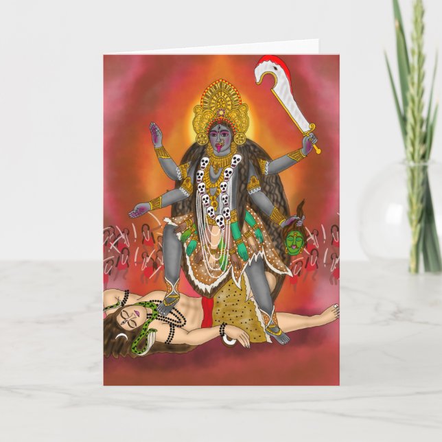 Goddess Kali Grußkarte Karte (Vorderseite)