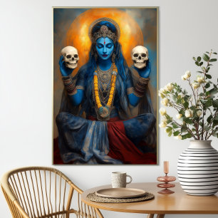 Goddess Kali Ma in Meditation Moderne Fantasie Sch Poster