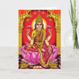 Goddess Lakshmi Grußkarte Karte