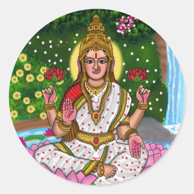 Goddess Lakshmi Sticker (Vorderseite)