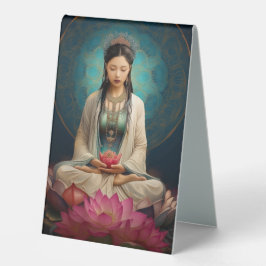 Goddess Quan Yin High Frequency Portrait Painting Tischaufsteller