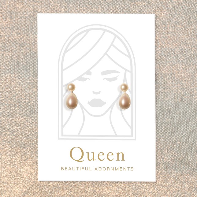 Goddess Queen White Earring Display Card (Von Creator hochgeladen)