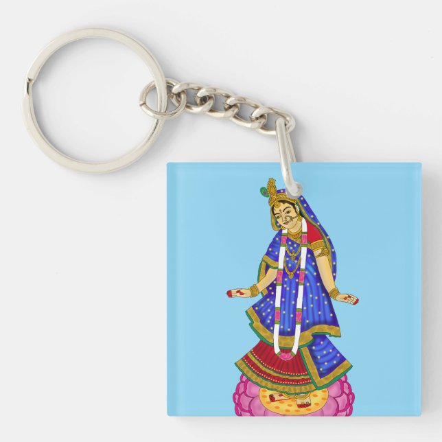 Goddess Radha Keychain Schlüsselanhänger (Vorderseite)