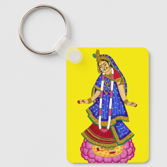 Goddess Radha Keychain Schlüsselanhänger (Vorderseite)