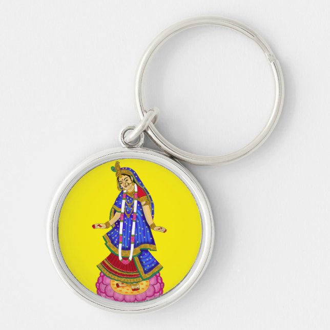 Goddess Radha Keychain Schlüsselanhänger (Vorne)
